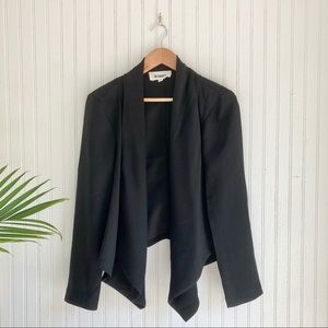 BB Dakota Black Drape Front Waterfall Blazer